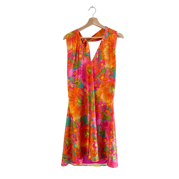 Show Me Your Mumu Jasmine Tie Floral Mini Dress in Miss Malibu XL - Picture 6 of 8